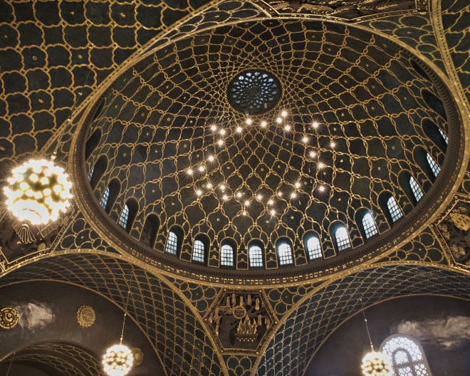 Augsburger Synagoge in der Halderstraße, Deckenansicht