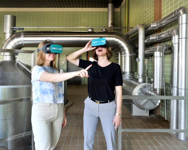 VR-Brillen-Führung im Kloster Andechs, Brauereiführung