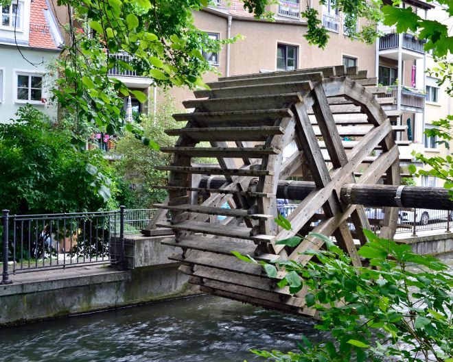 Wasserrad am Stadtbach in Augsburg