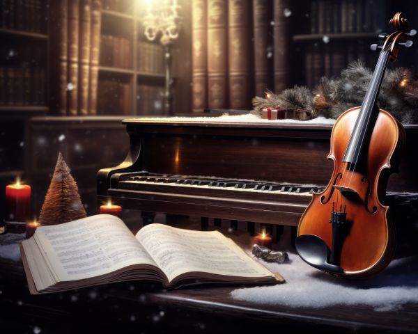 Klavier Violine Weihnachten Konzert Geige