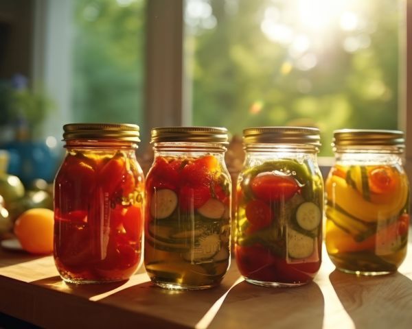 fementieren, Gemüse im Glas einwecken