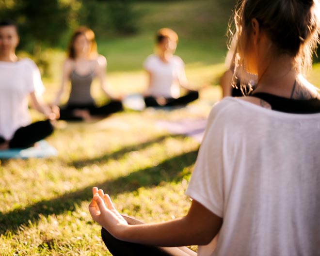 Yoga, Meditation, Gruppe