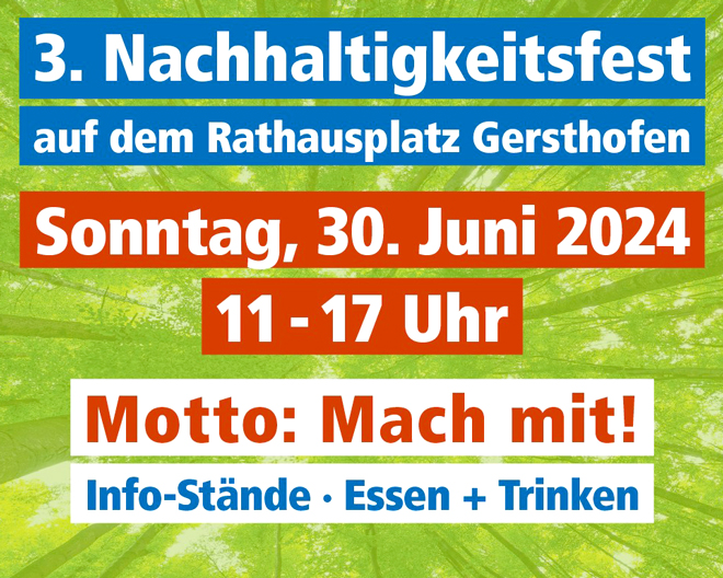 Nachhaltigkeitsfest Gersthofen 2024