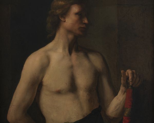 Johann Ulrich Mayr, Junger Mann mit Schwert